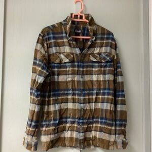 Patagonia Fjord Flannel Shirt Midweight Organic Cotton Plaid Women’s M Rustic